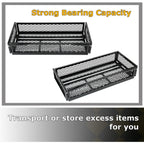 Front For  ATV Drop Cargo Basket Rack Storage Carrier Kit Universal Steel Black