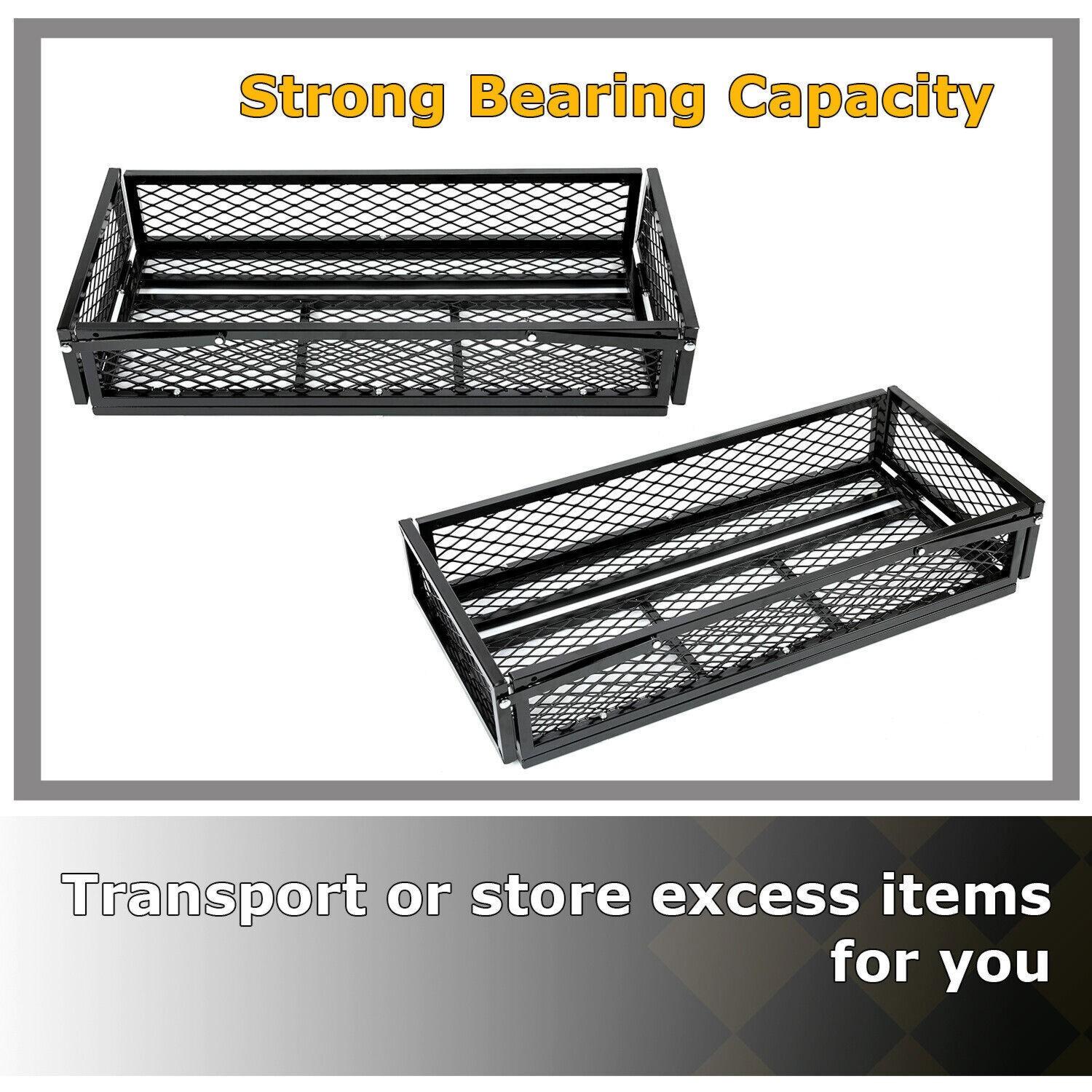 Front For  ATV Drop Cargo Basket Rack Storage Carrier Kit Universal Steel Black