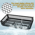 Front For  ATV Drop Cargo Basket Rack Storage Carrier Kit Universal Steel Black