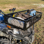 Front For  ATV Drop Cargo Basket Rack Storage Carrier Kit Universal Steel Black