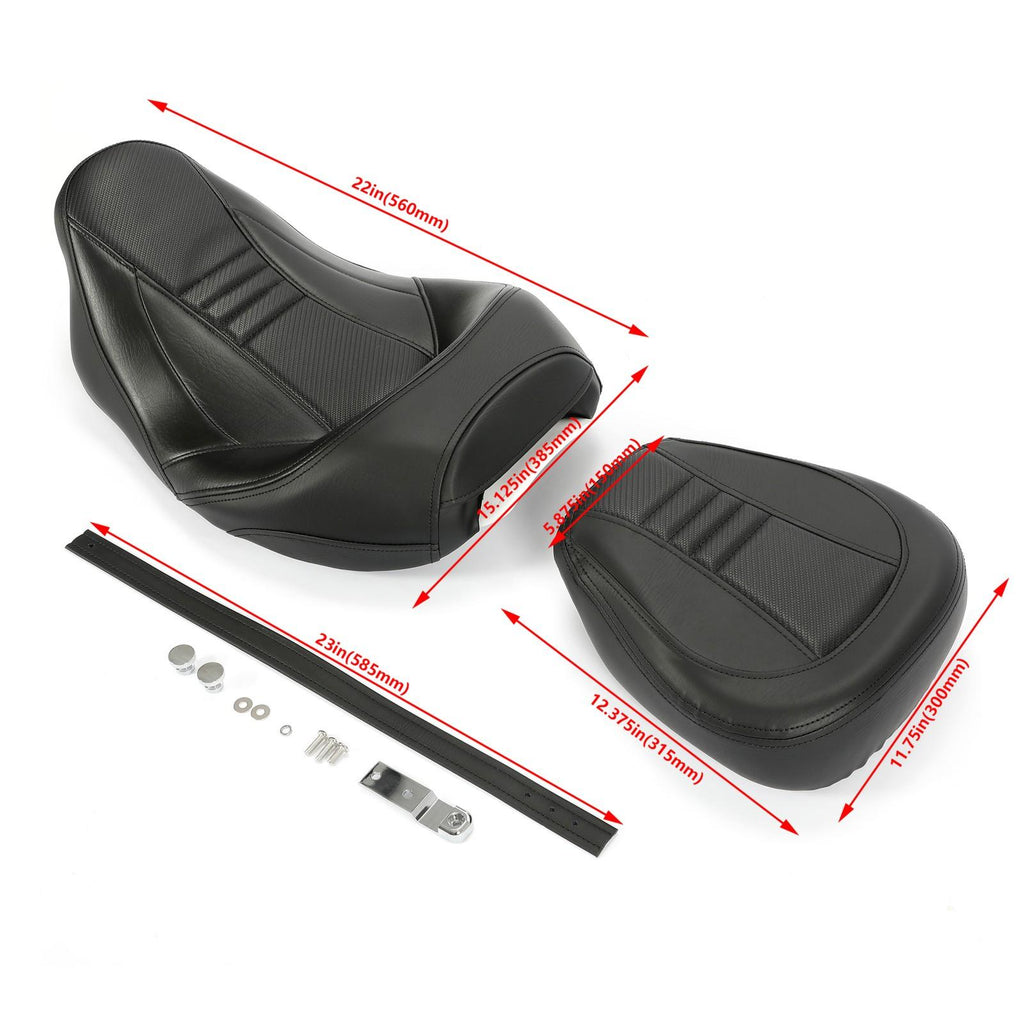 Low-Profile Driver Passenger Seat Fit For Harley Touring Road Glide 2009-2023