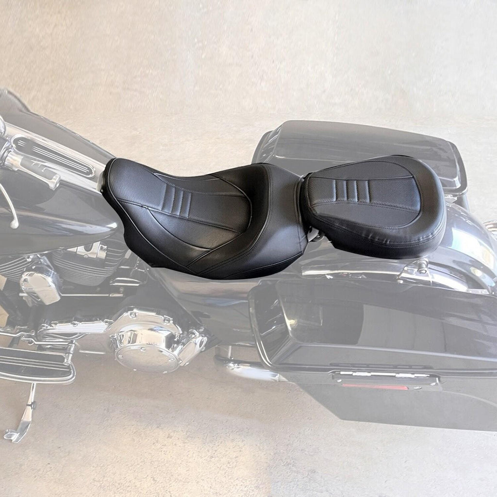 Low-Profile Driver Passenger Seat Fit For Harley Touring Road Glide 2009-2023