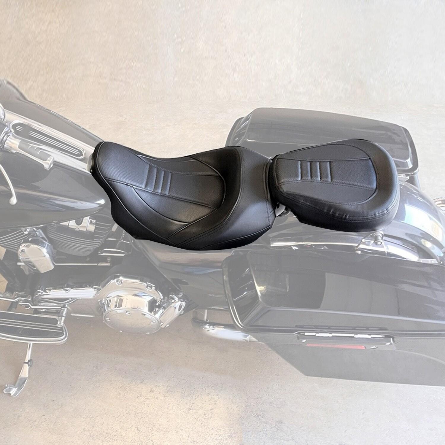 Low-Profile Driver Passenger Seat Fit For Harley Touring Road Glide 2009-2023