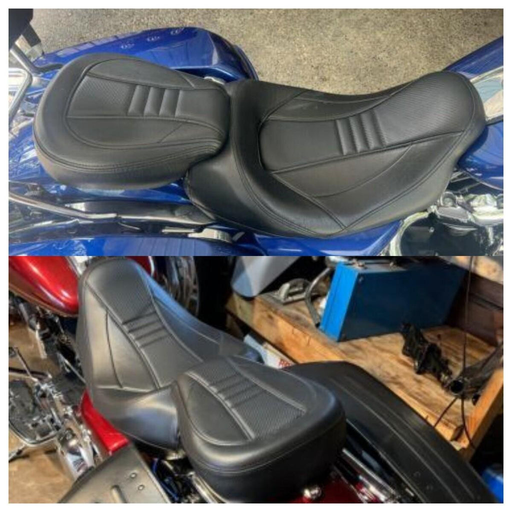 Low-Profile Driver Passenger Seat Fit For Harley Touring Road Glide 2009-2023