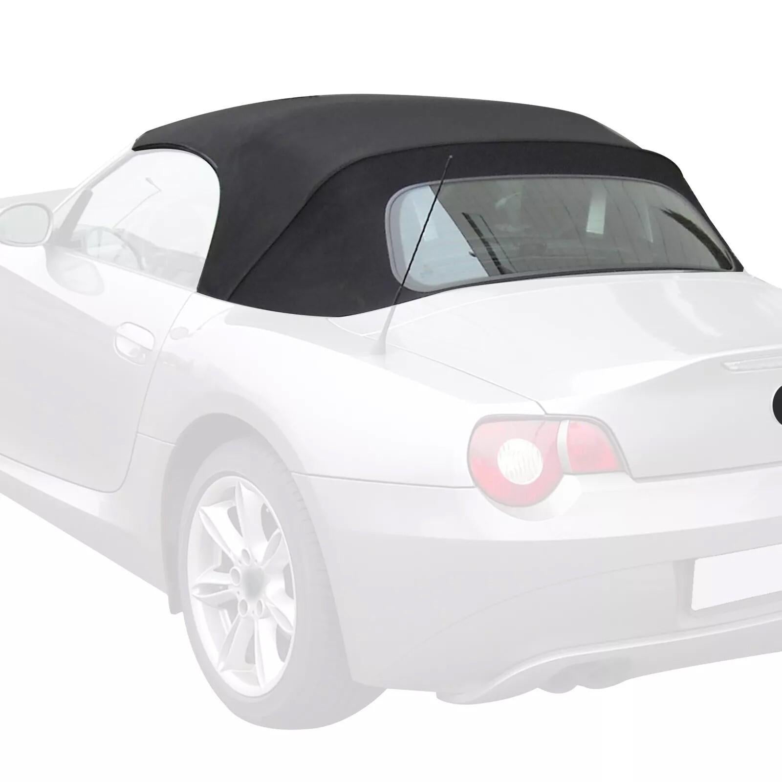 For 2003-2008 BMW Z4 Convertible Coupe Soft Top with Heated Glass Window, Black