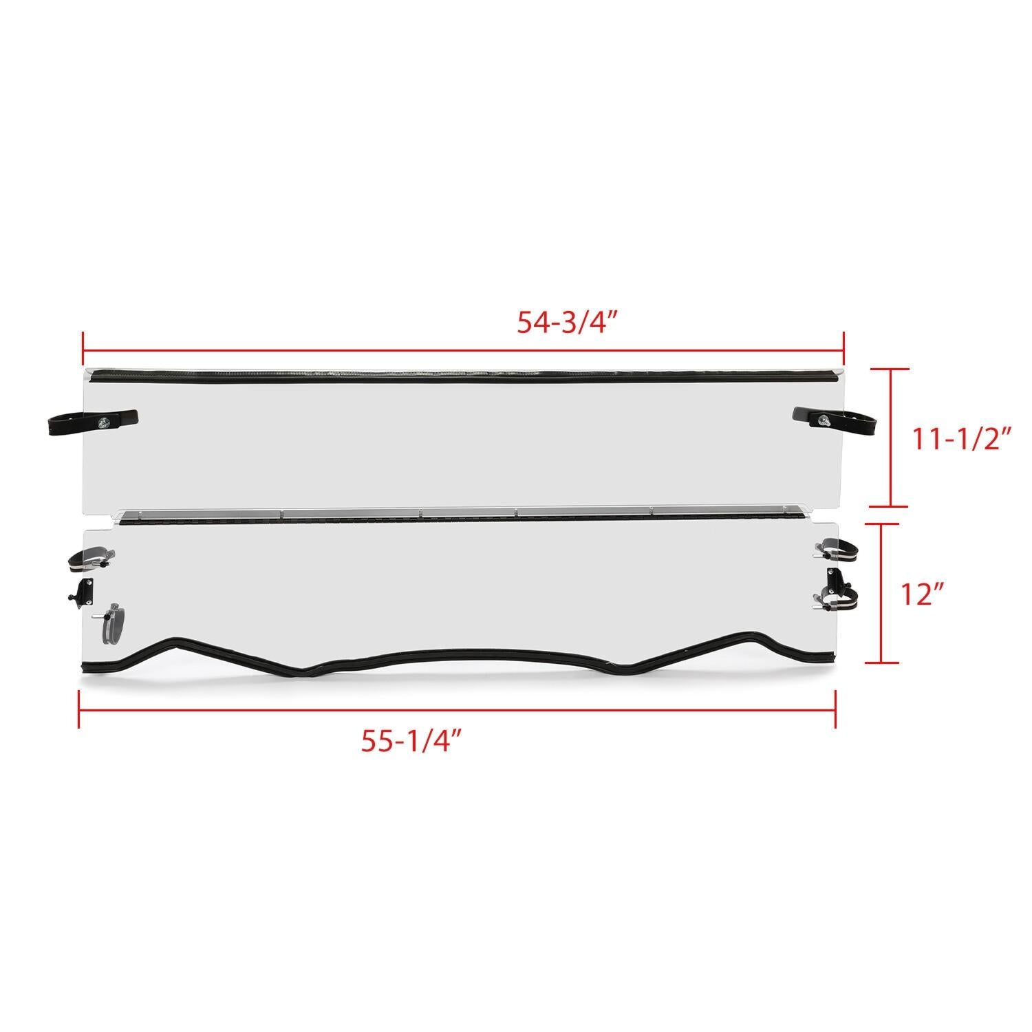Folding Front Windshield Clear For 2016+ Kawasaki Teryx 800/Teryx4 800 2016-2024