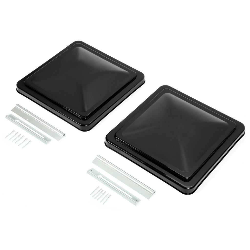 2PCS 14"X14" For RV Replacement Black Roof Vent Cover Camper Trailer Ventline