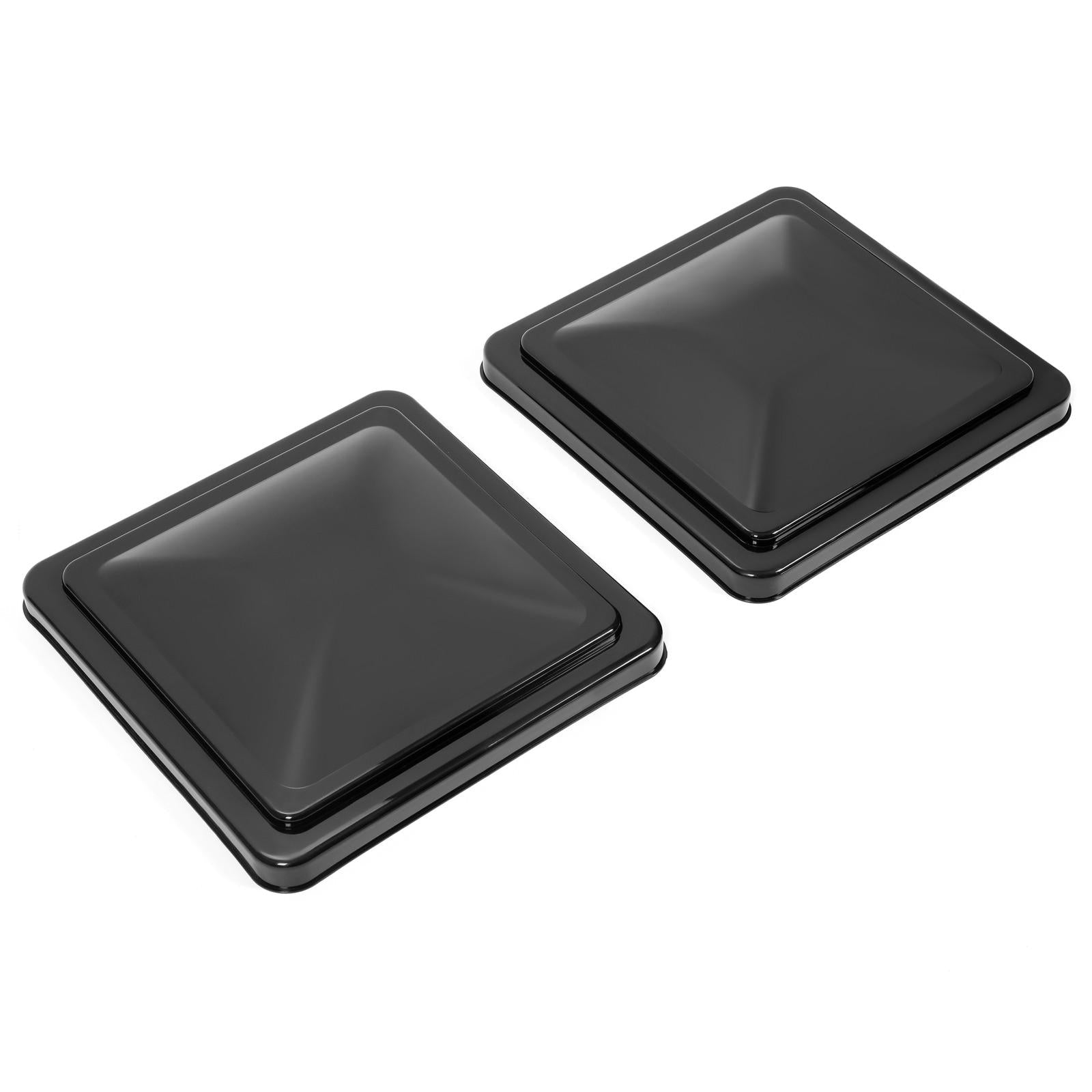 2PCS 14"X14" For RV Replacement Black Roof Vent Cover Camper Trailer Ventline
