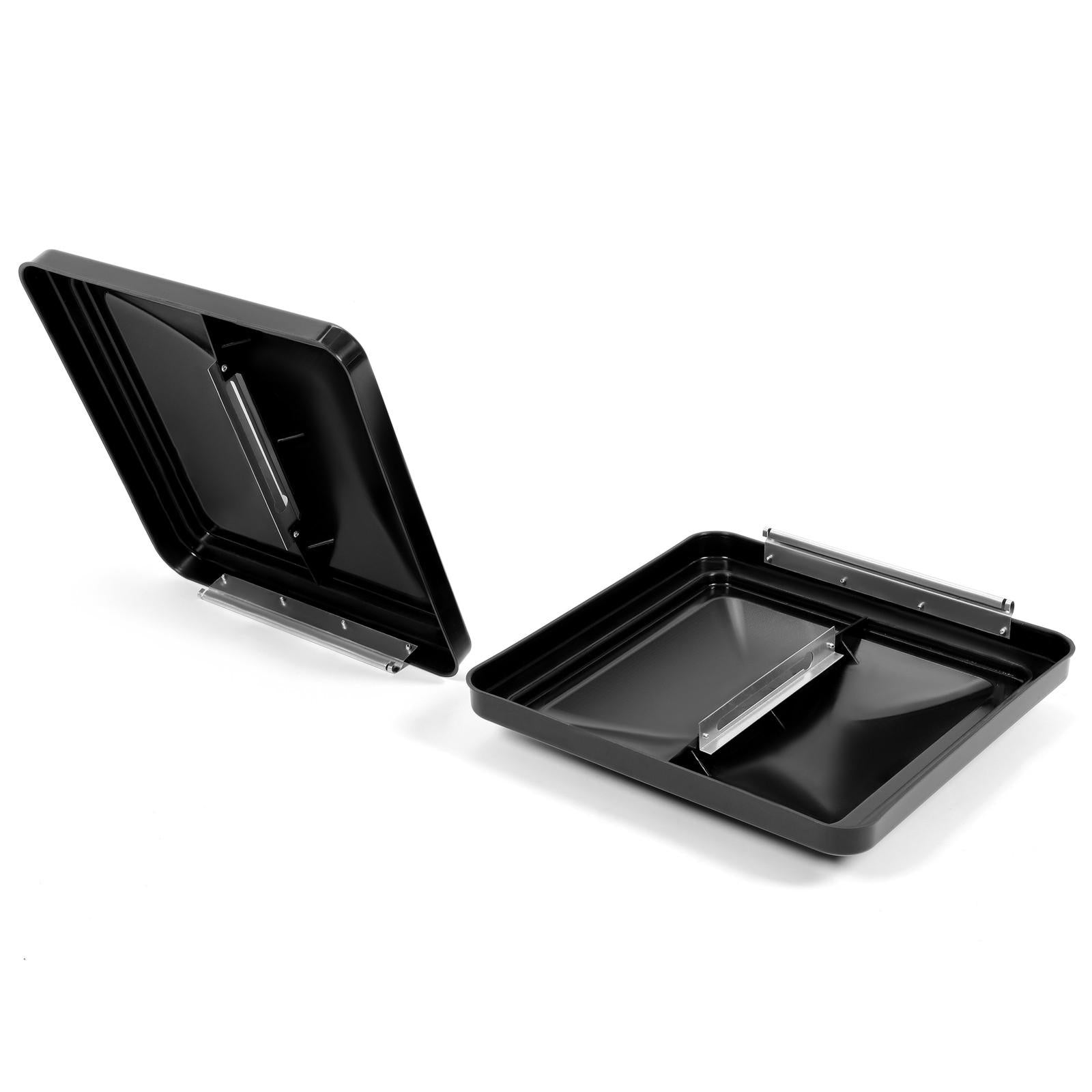 2PCS 14"X14" For RV Replacement Black Roof Vent Cover Camper Trailer Ventline