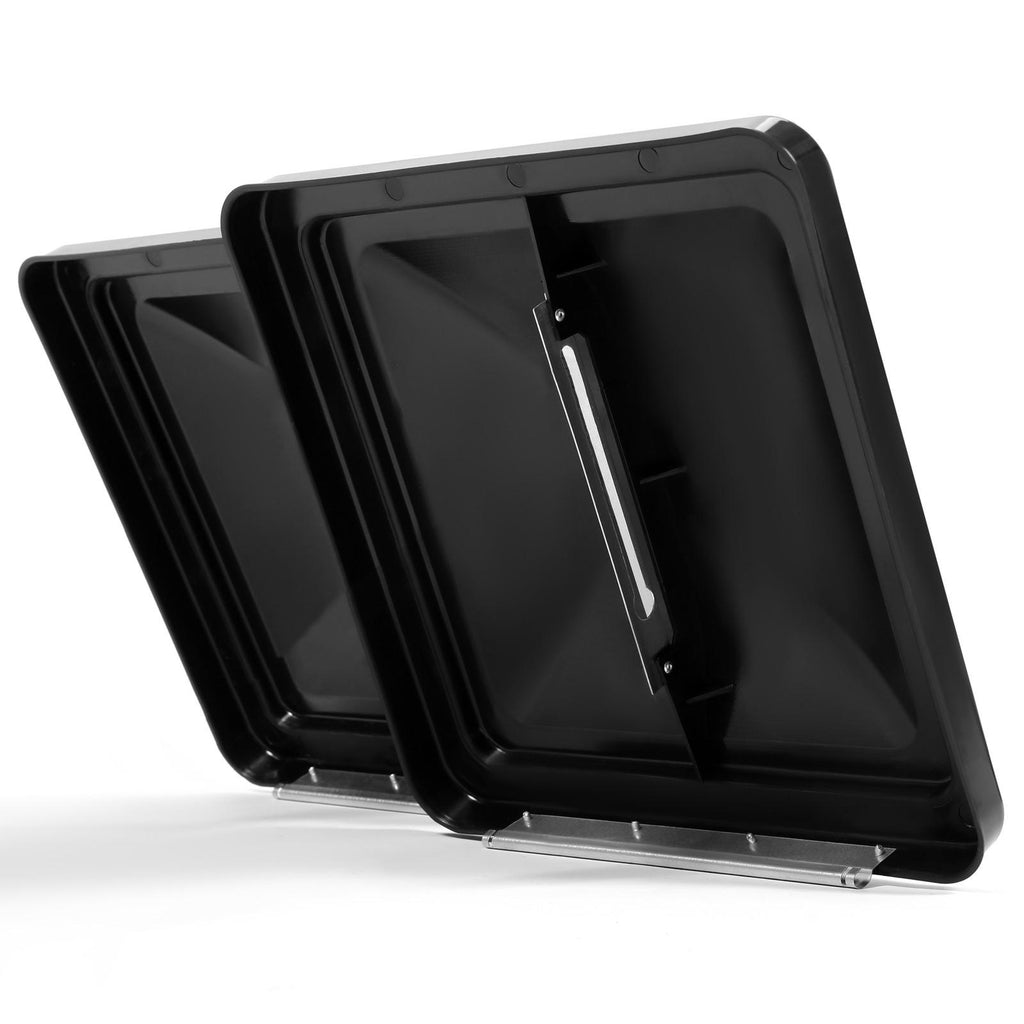 2PCS 14"X14" For RV Replacement Black Roof Vent Cover Camper Trailer Ventline
