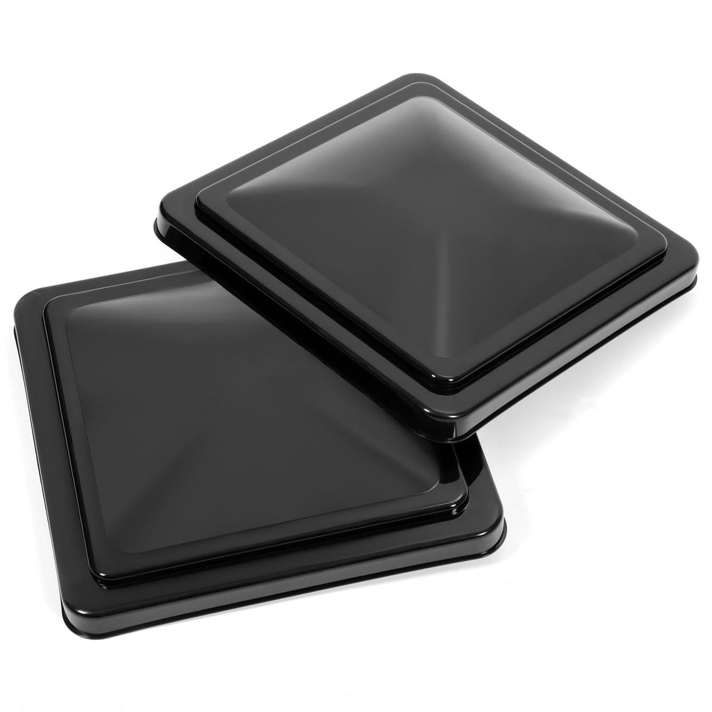 2PCS 14"X14" For RV Replacement Black Roof Vent Cover Camper Trailer Ventline