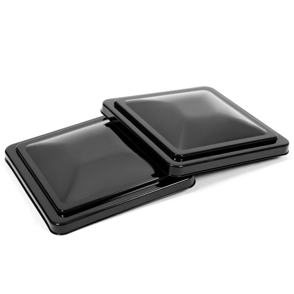 2PCS 14"X14" For RV Replacement Black Roof Vent Cover Camper Trailer Ventline