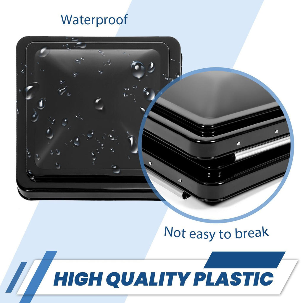2PCS 14"X14" For RV Replacement Black Roof Vent Cover Camper Trailer Ventline