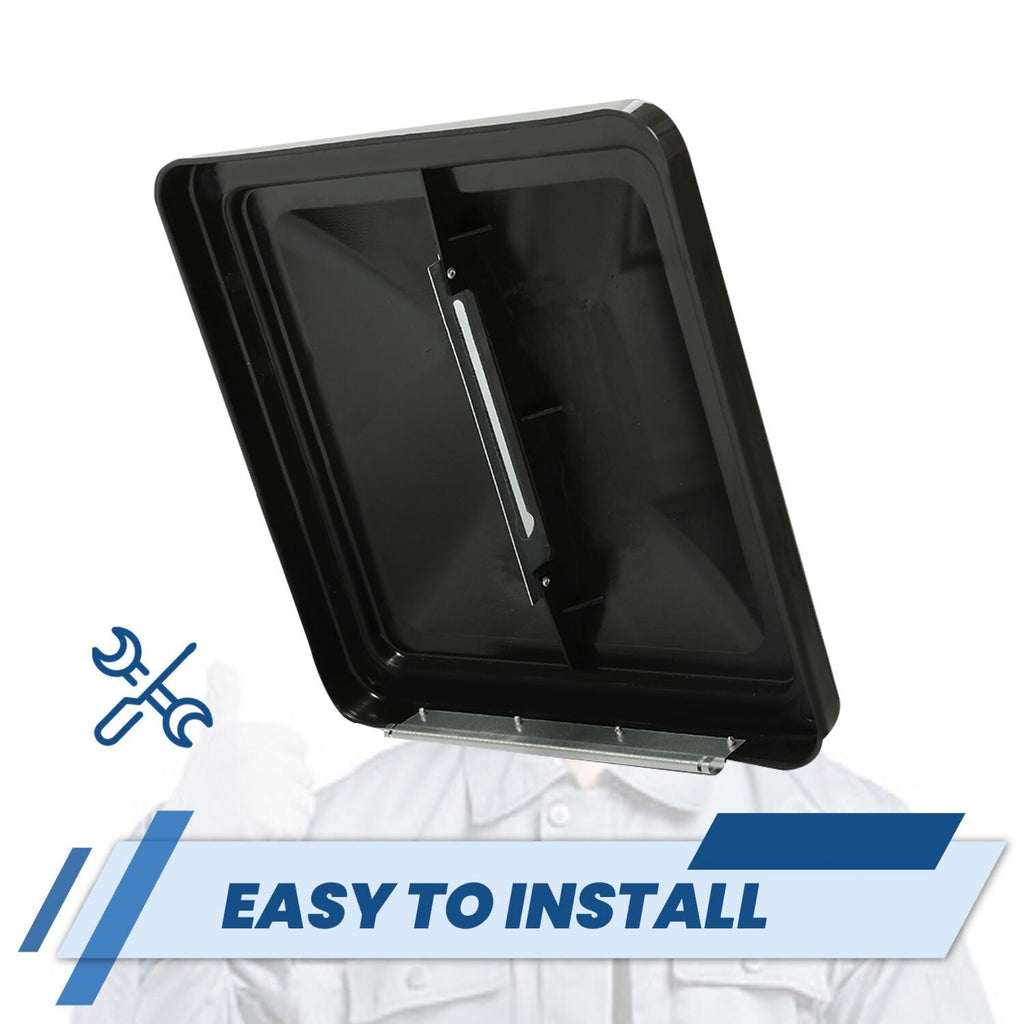 2PCS 14"X14" For RV Replacement Black Roof Vent Cover Camper Trailer Ventline