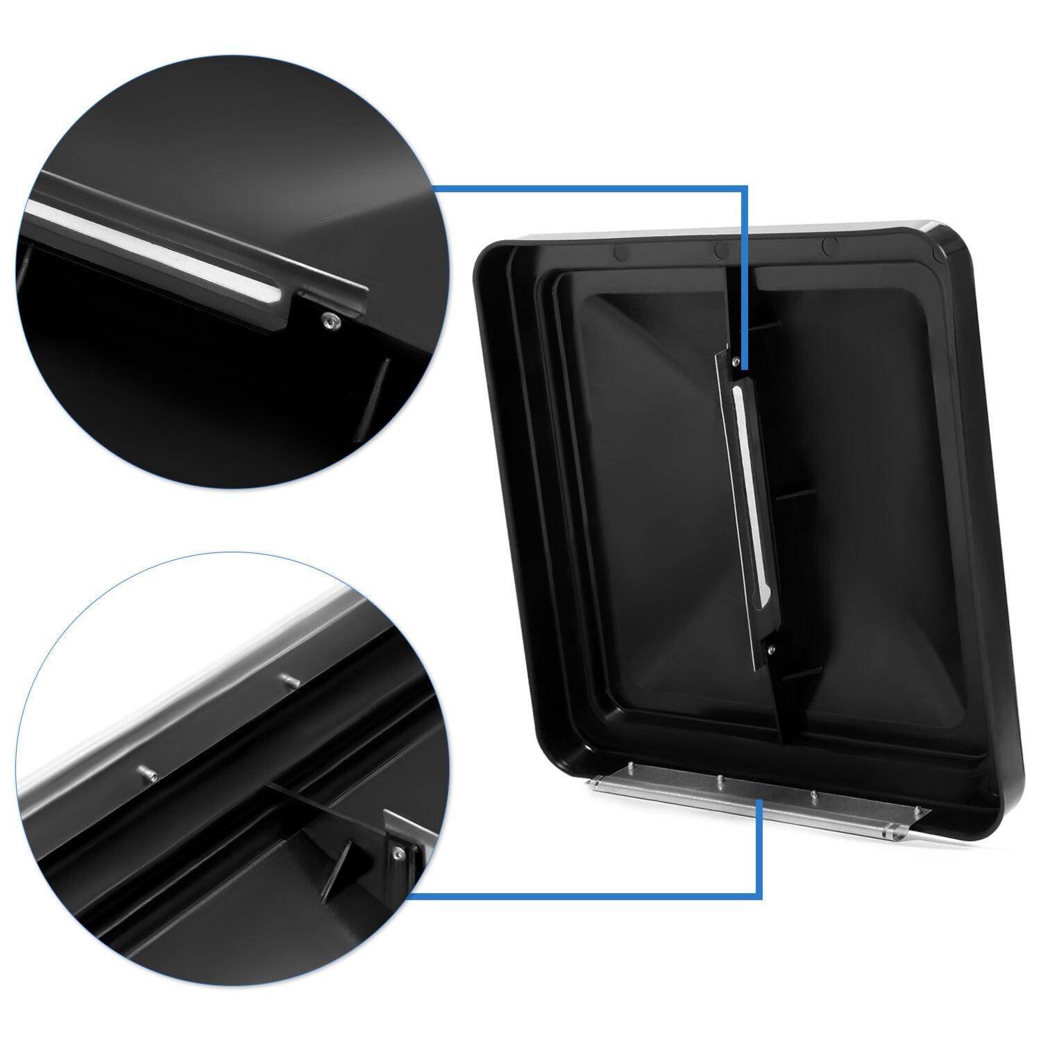 2PCS 14"X14" For RV Replacement Black Roof Vent Cover Camper Trailer Ventline
