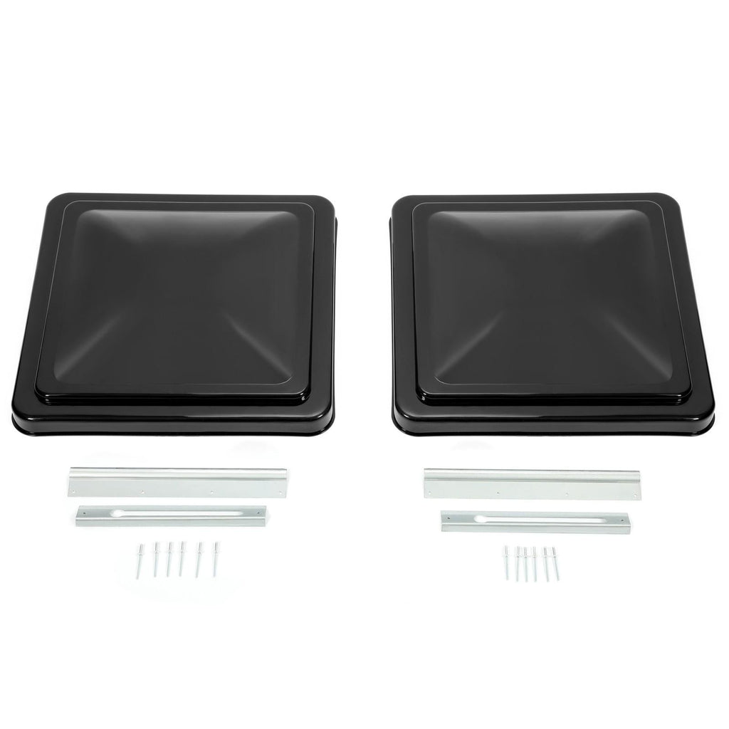 2PCS 14"X14" For RV Replacement Black Roof Vent Cover Camper Trailer Ventline