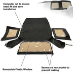 Fits 2010-18 Jeep Wrangler JK Rubicon 4-Door Replacement Soft Top Tinted Windows