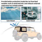 Fits 2010-18 Jeep Wrangler JK Rubicon 4-Door Replacement Soft Top Tinted Windows