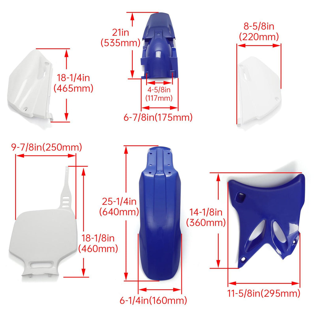 Complete Plastics Kit Fairing Fender Bodywork Set For Yamaha YZ85 2002-2014