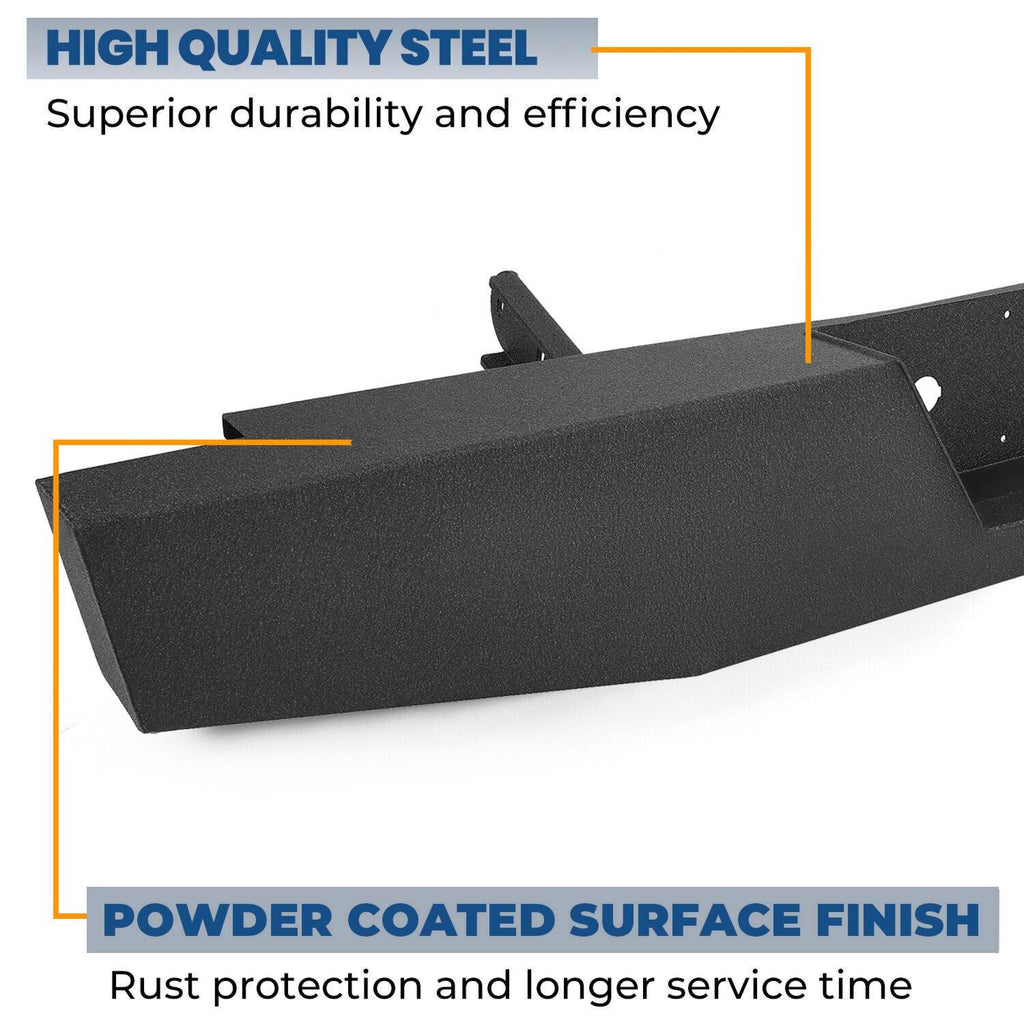 For 73-97 Ford F150 F250 F350 F-Series Full Size Steel Rear Bumper