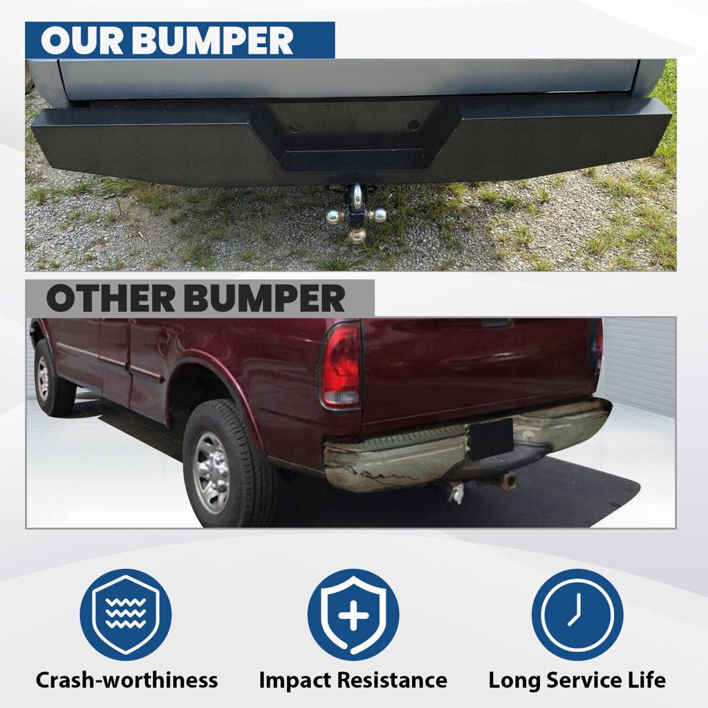 For 73-97 Ford F150 F250 F350 F-Series Full Size Steel Rear Bumper