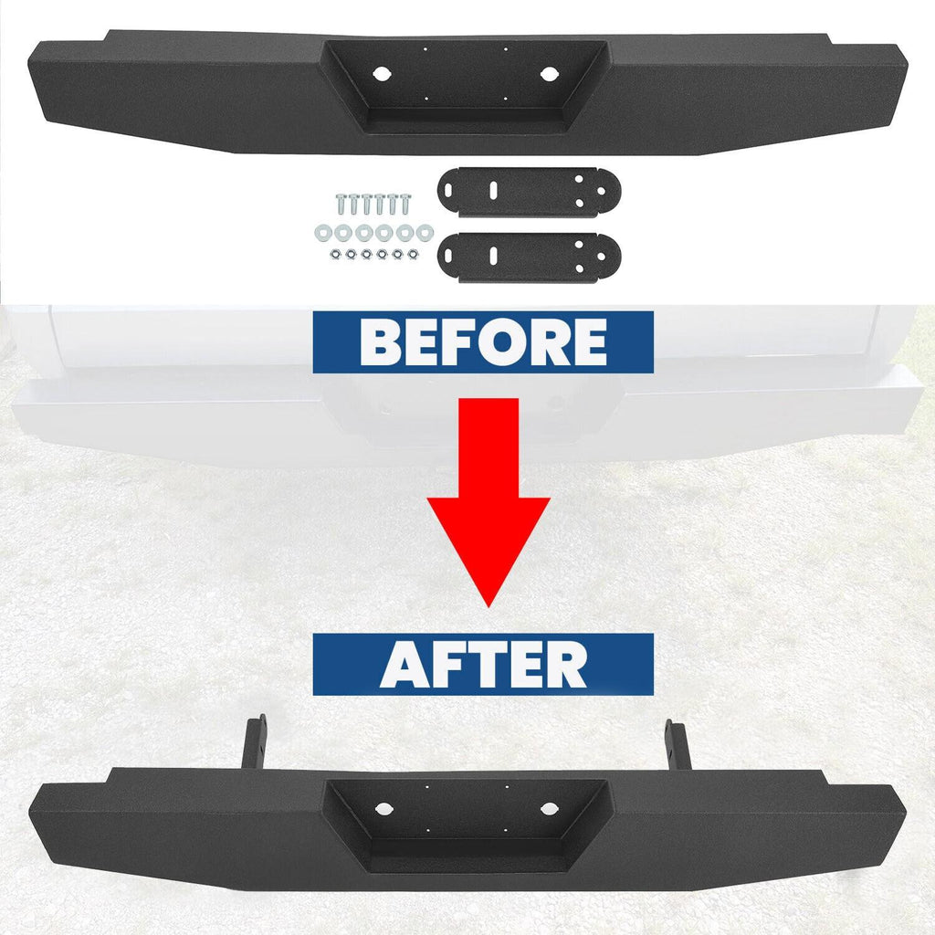 For 73-97 Ford F150 F250 F350 F-Series Full Size Steel Rear Bumper