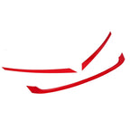 FOR 2016-2021 HONDA CIVIC JDM GLOSSY RED ABS FRONT GRILL TRIM COVER GARNISH- 3PC