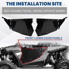 Pair Aluminum Full Doors UTV Side for 14-23 Polaris RZR XP 1000 Turbo S FOX High
