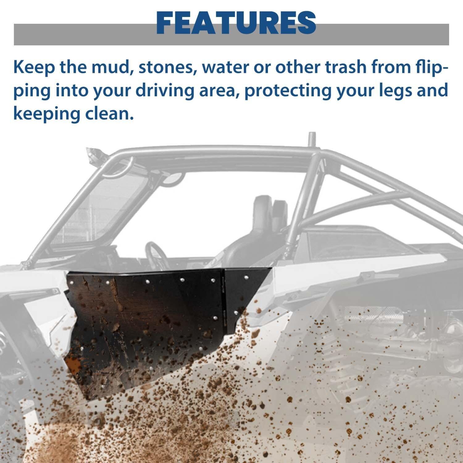 Pair Aluminum Full Doors UTV Side for 14-23 Polaris RZR XP 1000 Turbo S FOX High