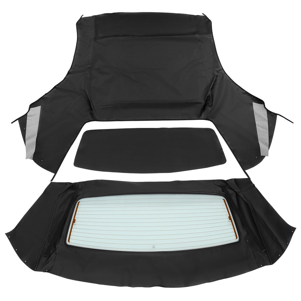 For Ford Mustang 1994-2004 Convertible Soft Top & Heated Glass Window Black