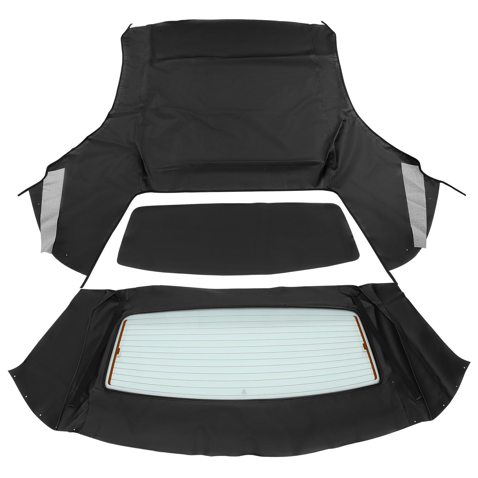 For Ford Mustang 1994-2004 Convertible Soft Top & Heated Glass Window Black