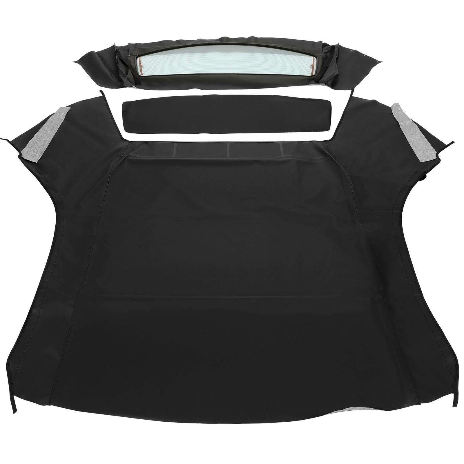For Ford Mustang 1994-2004 Convertible Soft Top & Heated Glass Window Black