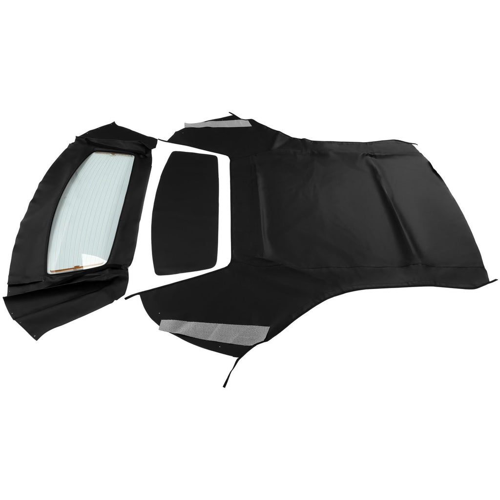 For Ford Mustang 1994-2004 Convertible Soft Top & Heated Glass Window Black