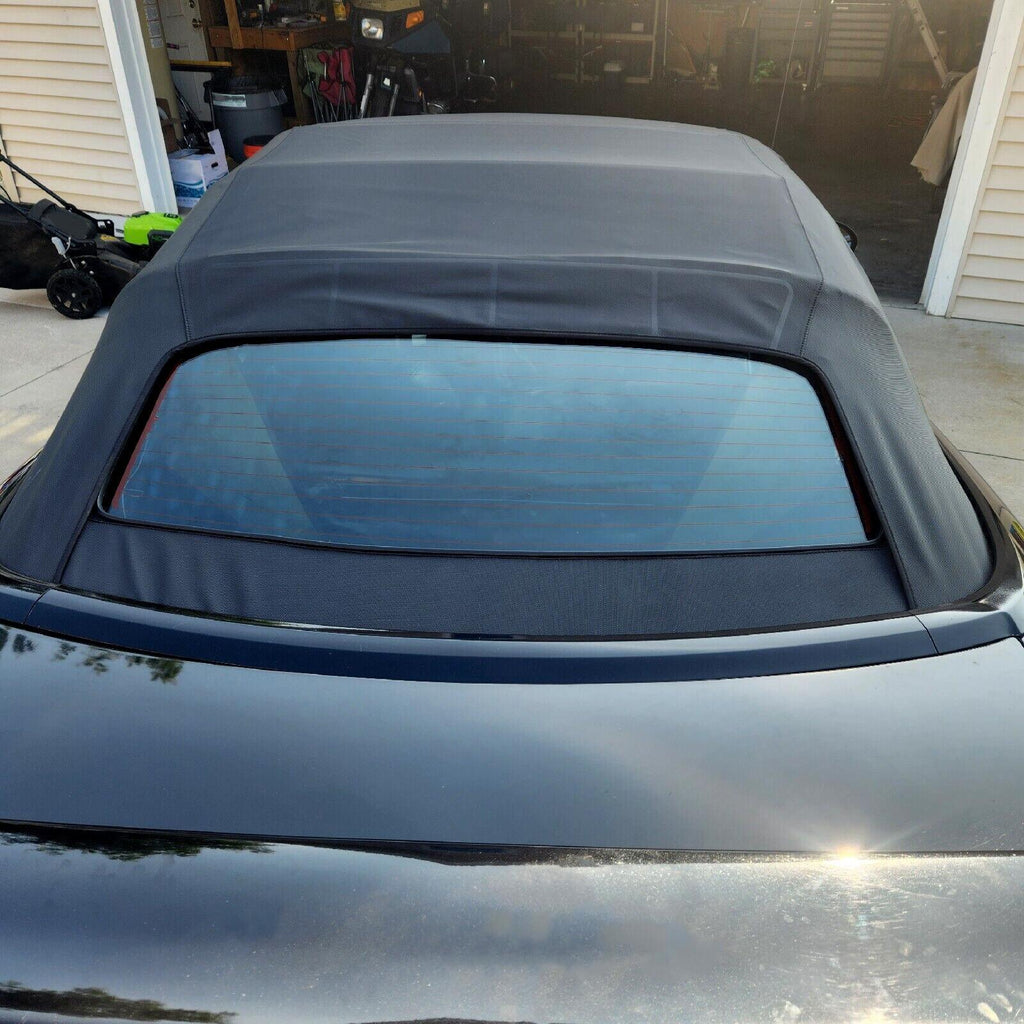 For Ford Mustang 1994-2004 Convertible Soft Top & Heated Glass Window Black