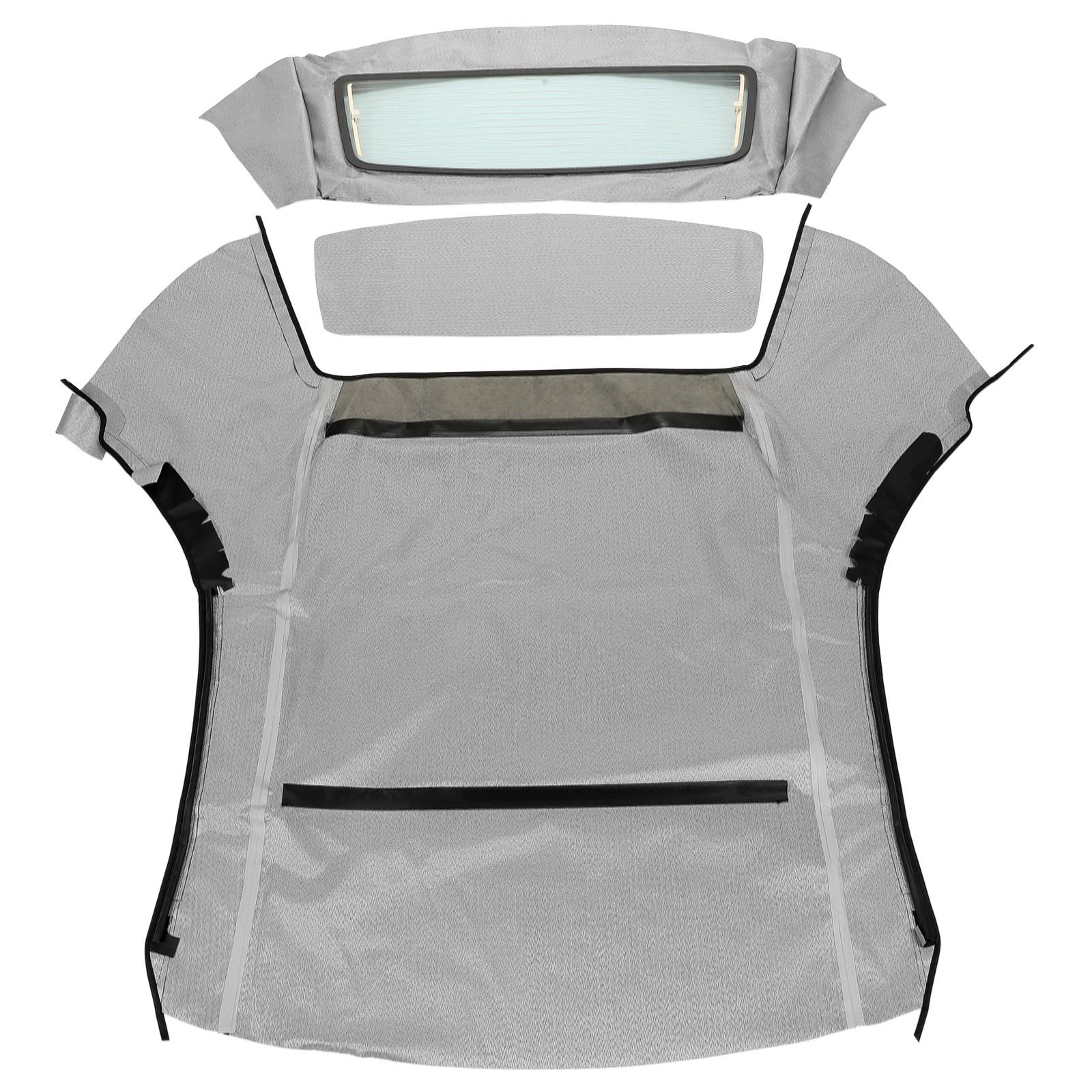 For Ford Mustang 1994-2004 Convertible Soft Top & Heated Glass Window Black