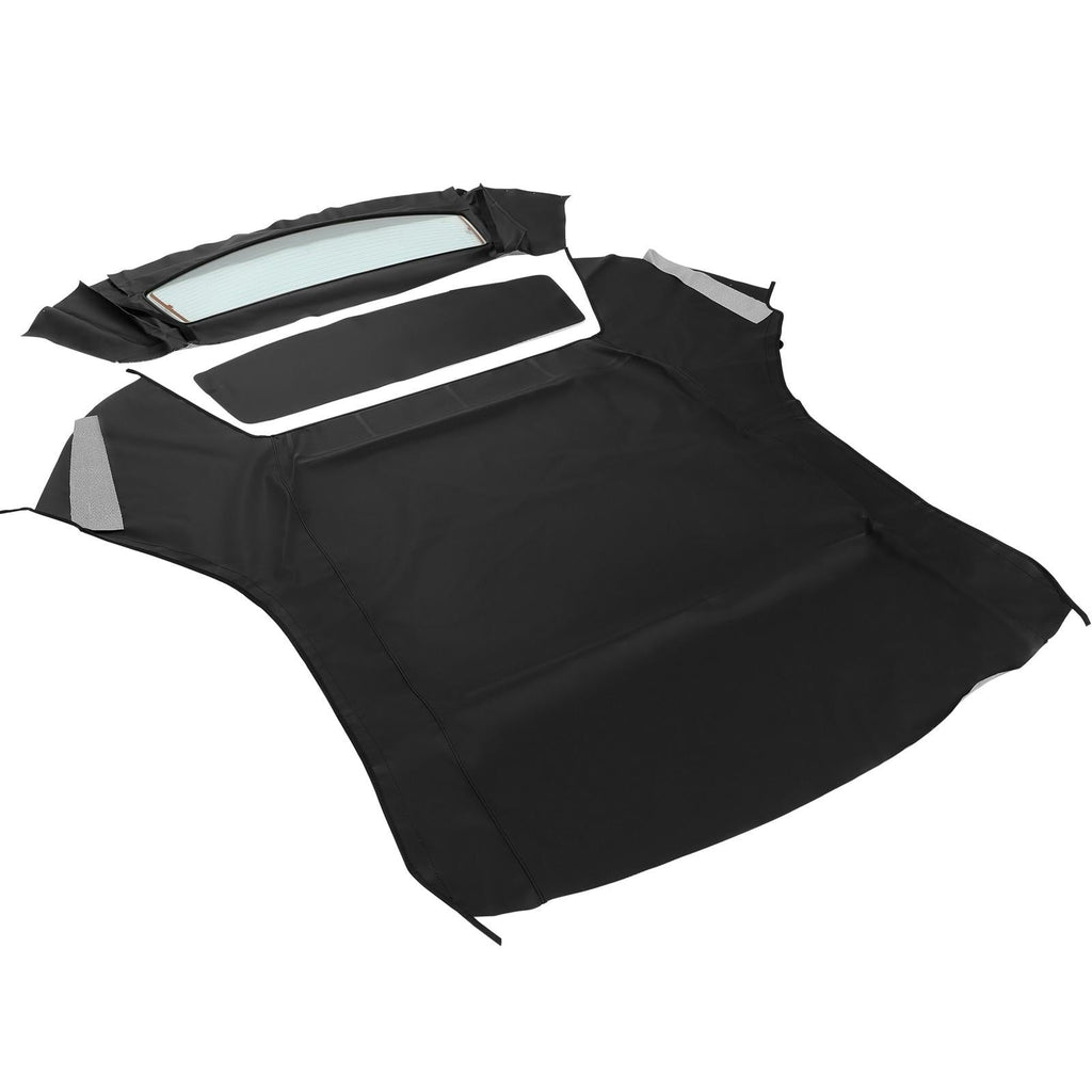For Ford Mustang 1994-2004 Convertible Soft Top & Heated Glass Window Black