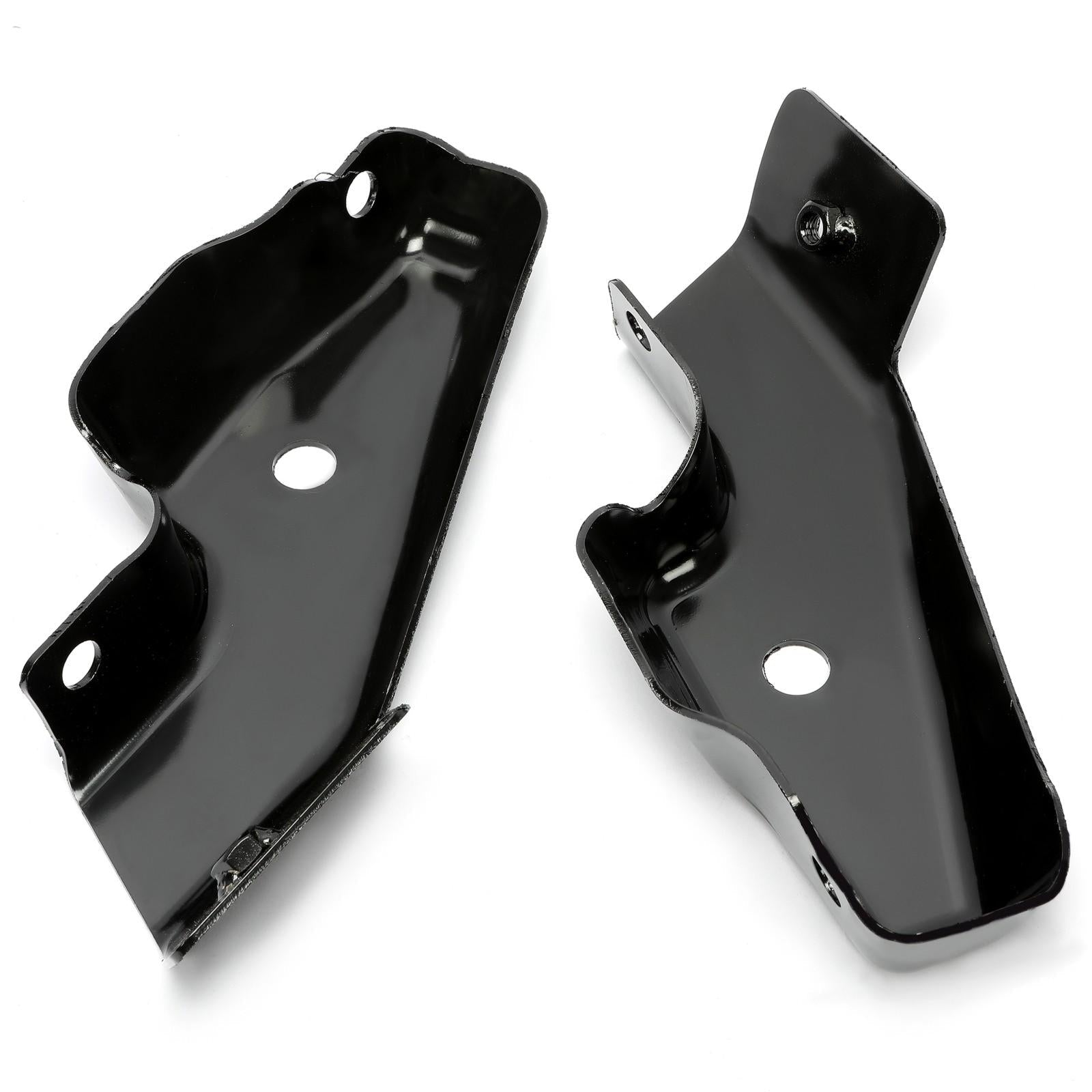 Front Outside LH & RH Bumper Bracket Set For 03-07 Escalade Silverado Impact Bar