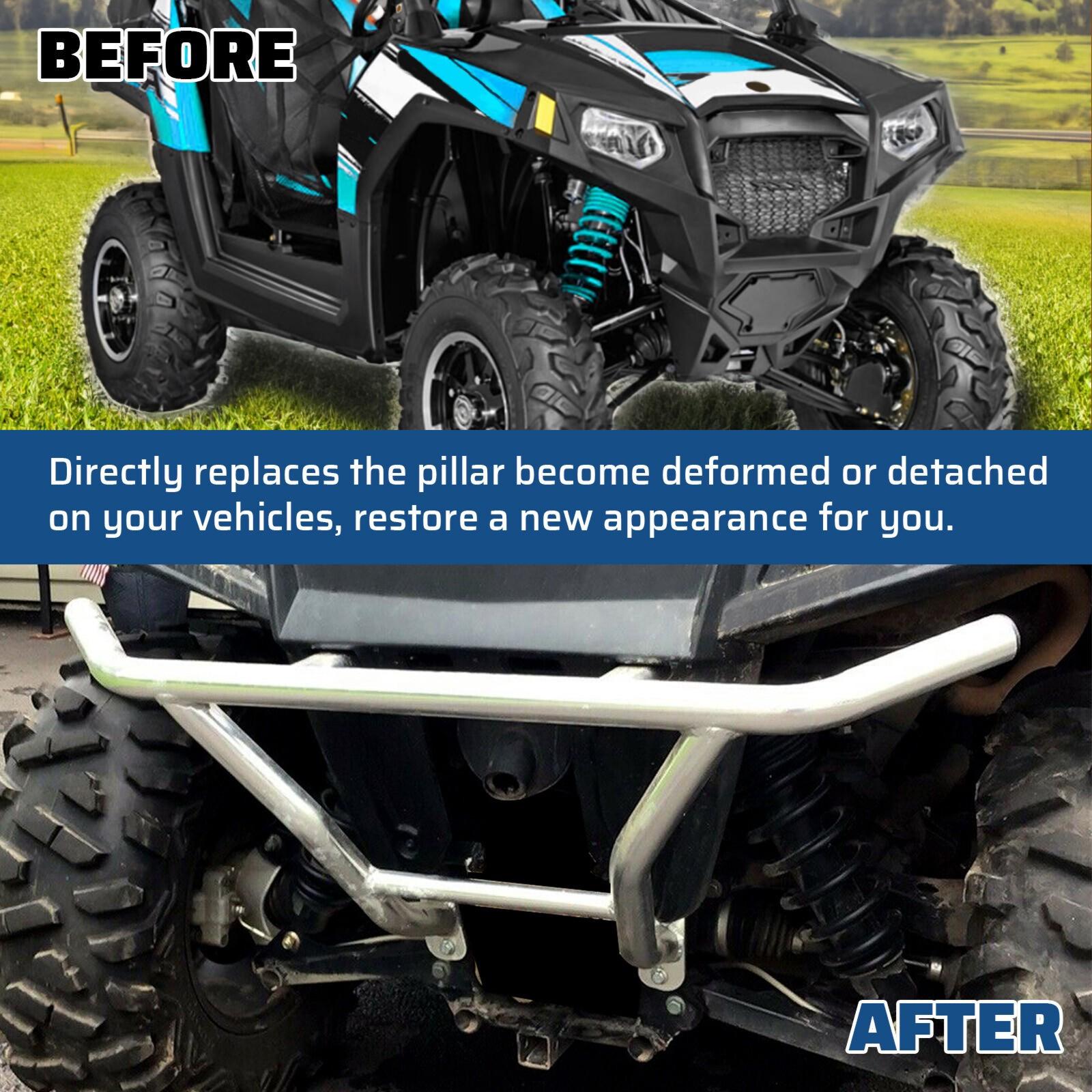 Aluminum Rear Bumper Brush Guard Protector For 08-14 Polaris RZR 800 RZR S RZR 4