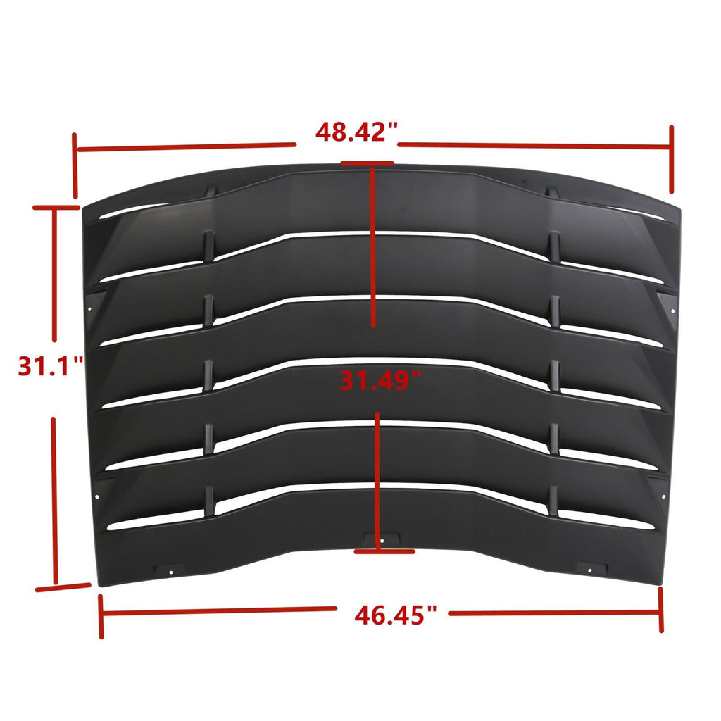 Rear Window Louver Windshield Cover Sun Shade Vent For Dodge Charger 2011-2023