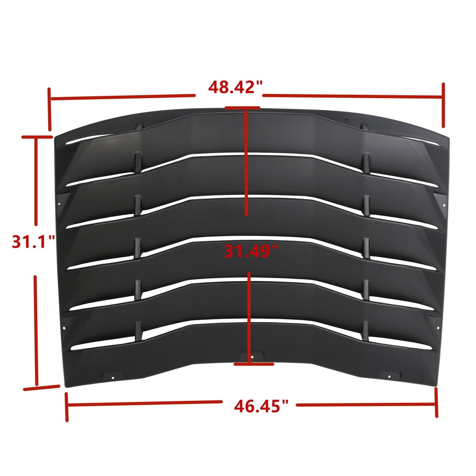 Rear Window Louver Windshield Cover Sun Shade Vent For Dodge Charger 2011-2023