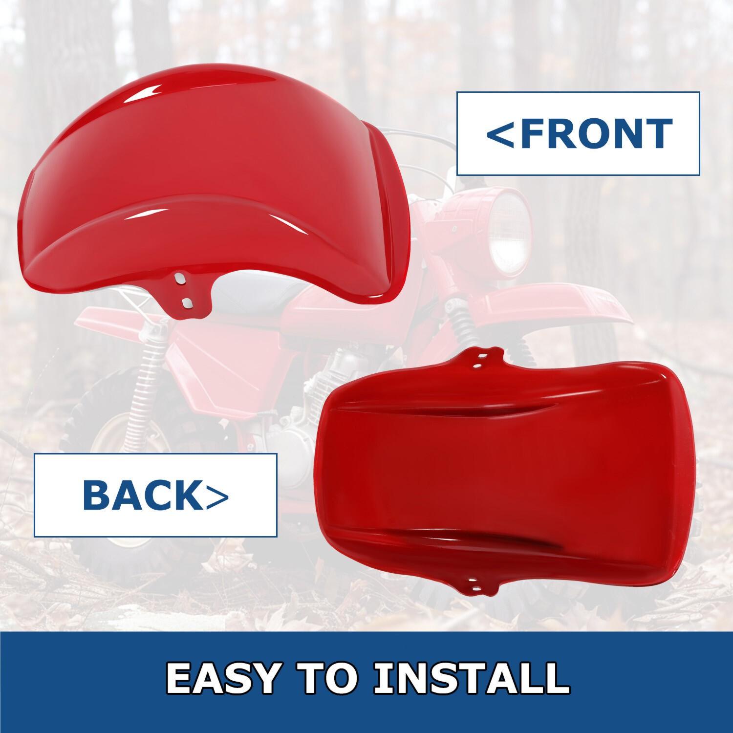 RED Front Fender Plastics Mud Flap guard Kit For Honda ATC70 ATC 70 1978-1985