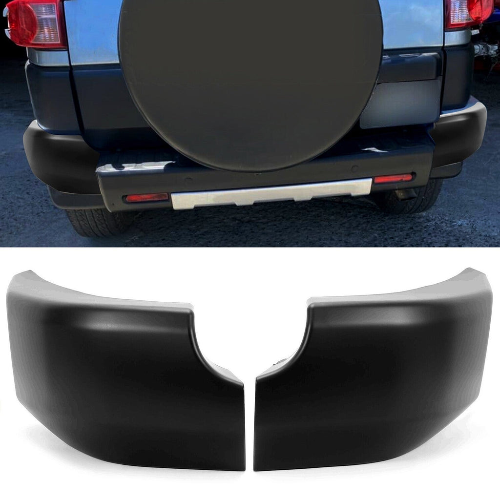 For Toyota FJ Cruiser 07-14 Pair Rear Corner Bumper End Cap Pad LH & RH Black