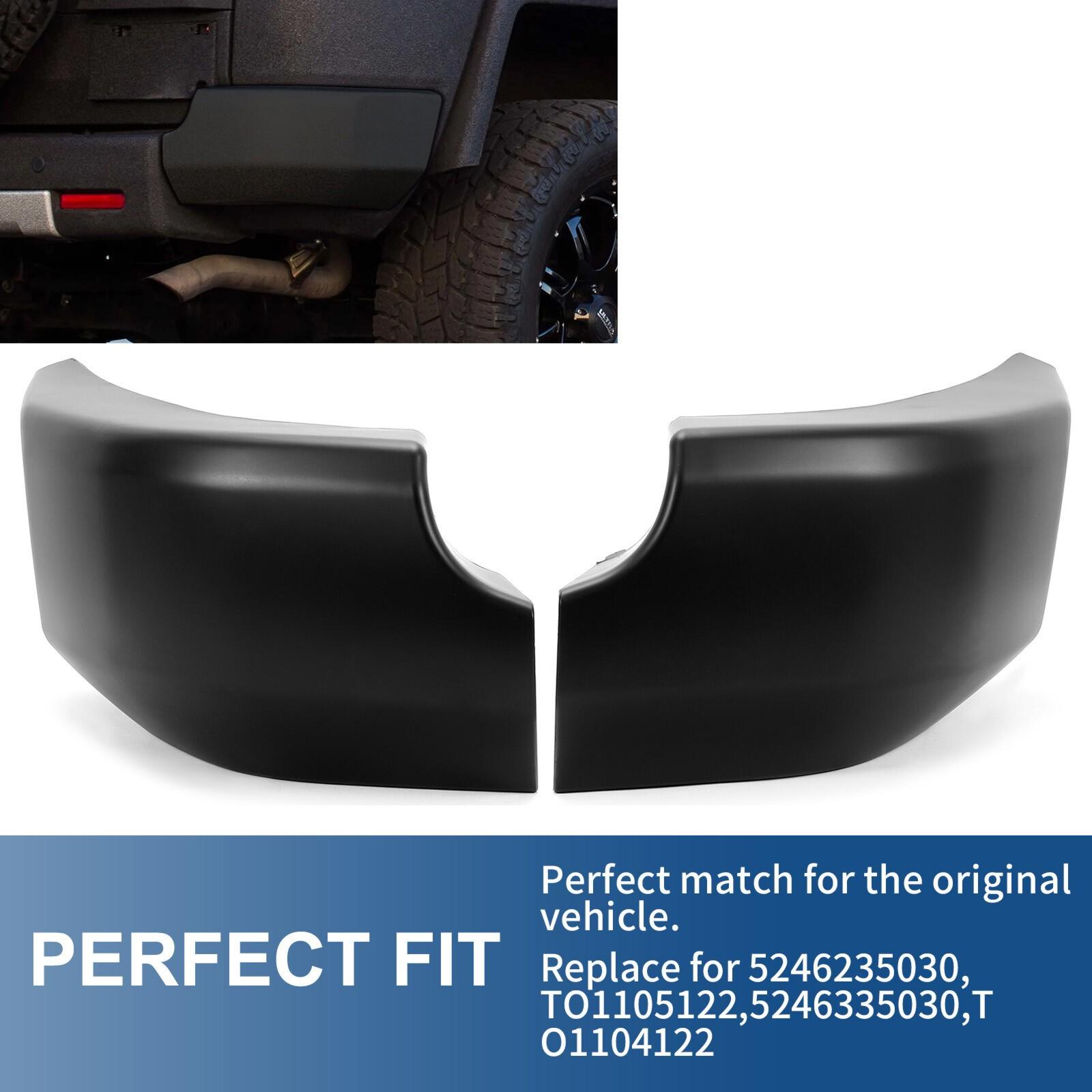 For Toyota FJ Cruiser 07-14 Pair Rear Corner Bumper End Cap Pad LH & RH Black