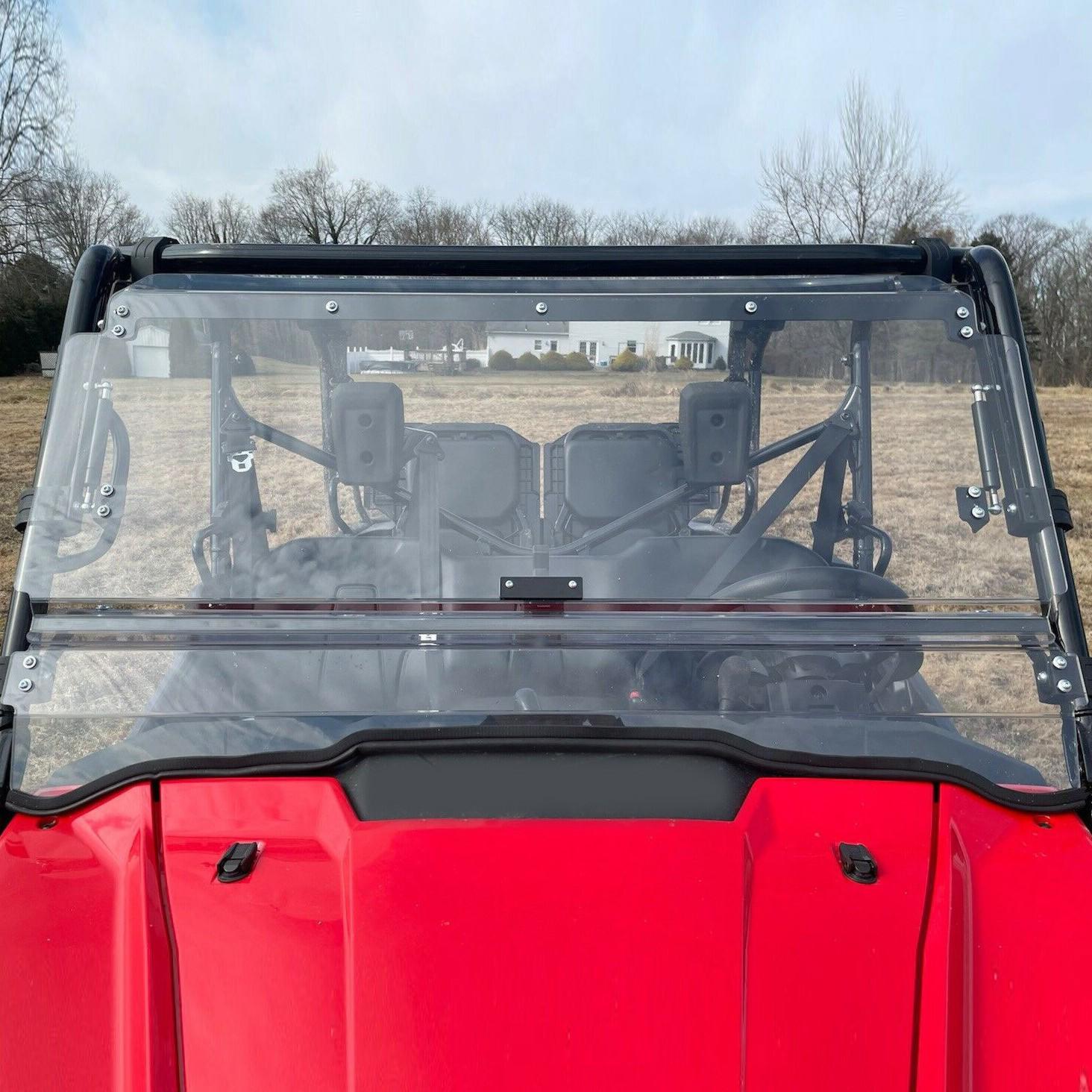 For Honda Pioneer 1000 / 1000-5 Scratch Resistant Flip Windshield 2016-2025