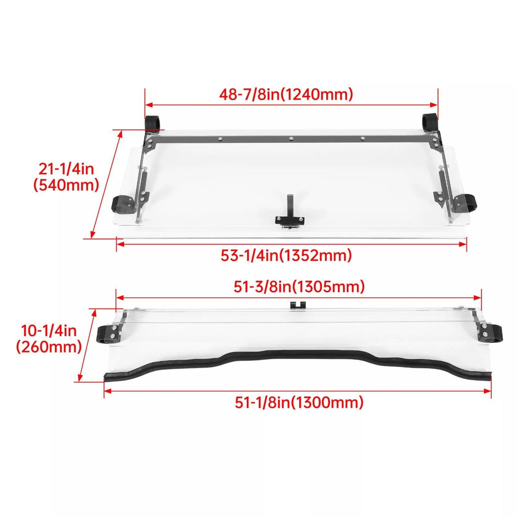 For Honda Pioneer 1000 / 1000-5 Scratch Resistant Flip Windshield 2016-2025