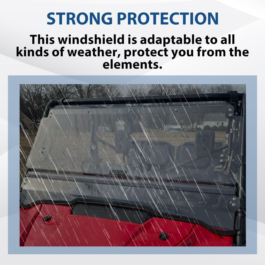 For Honda Pioneer 1000 / 1000-5 Scratch Resistant Flip Windshield 2016-2025