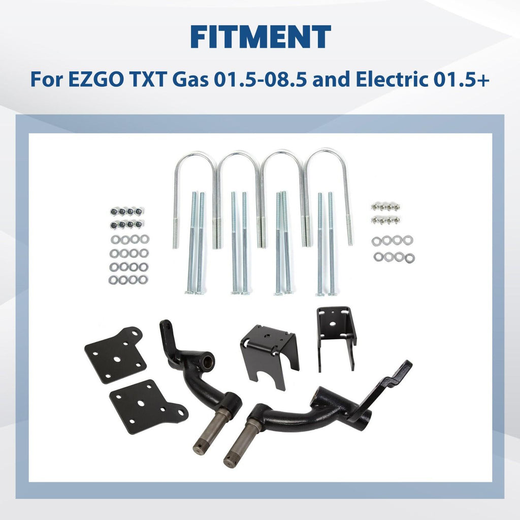 6'' Drop Spindle Lift Kit For EZGO TXT Gas 01.5-08.5 Electric 2001.5+ Golf Cart