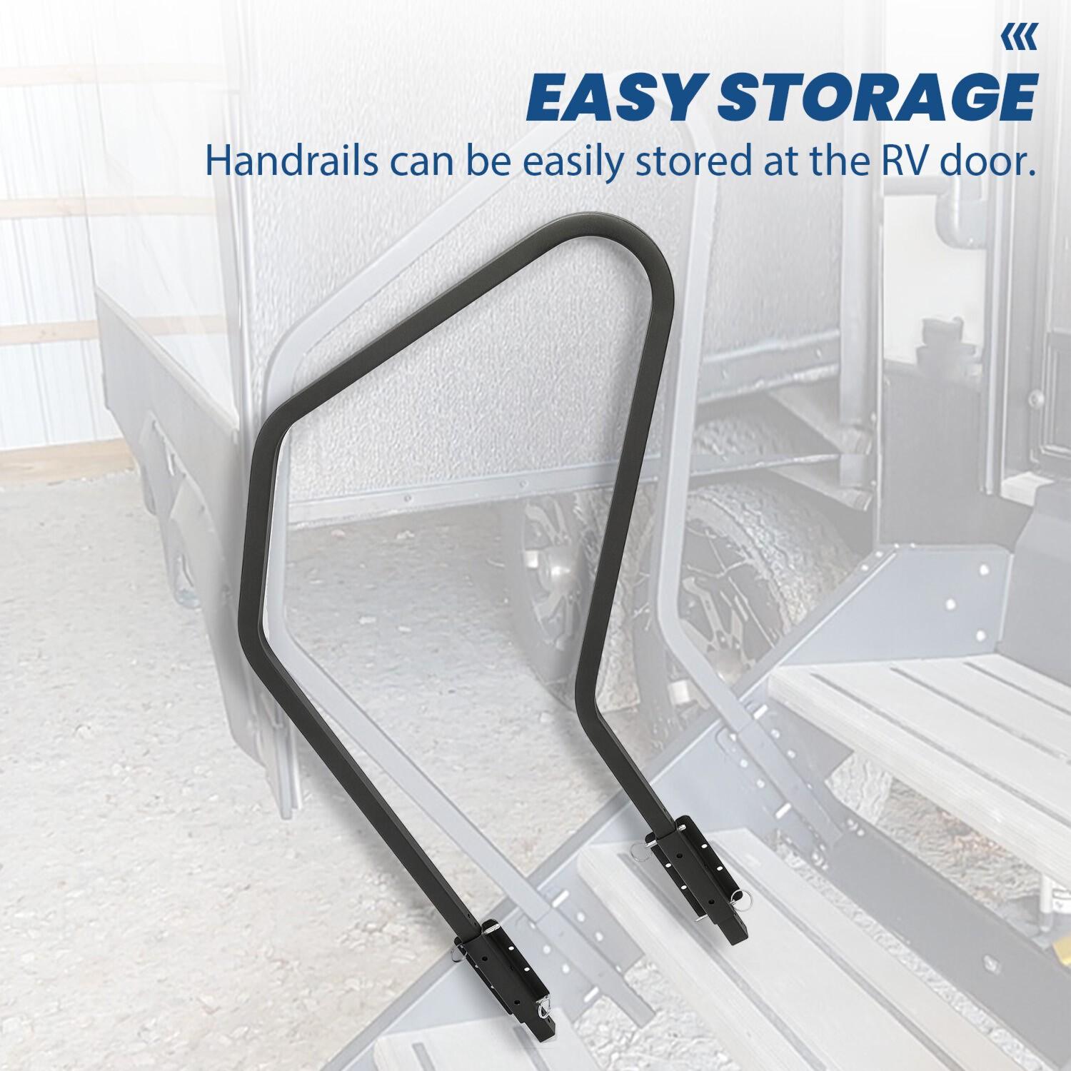 RV Handrail Step Assist Handrail For 5th Wheel RVs 3 & 4 Solid Step Generation 3
