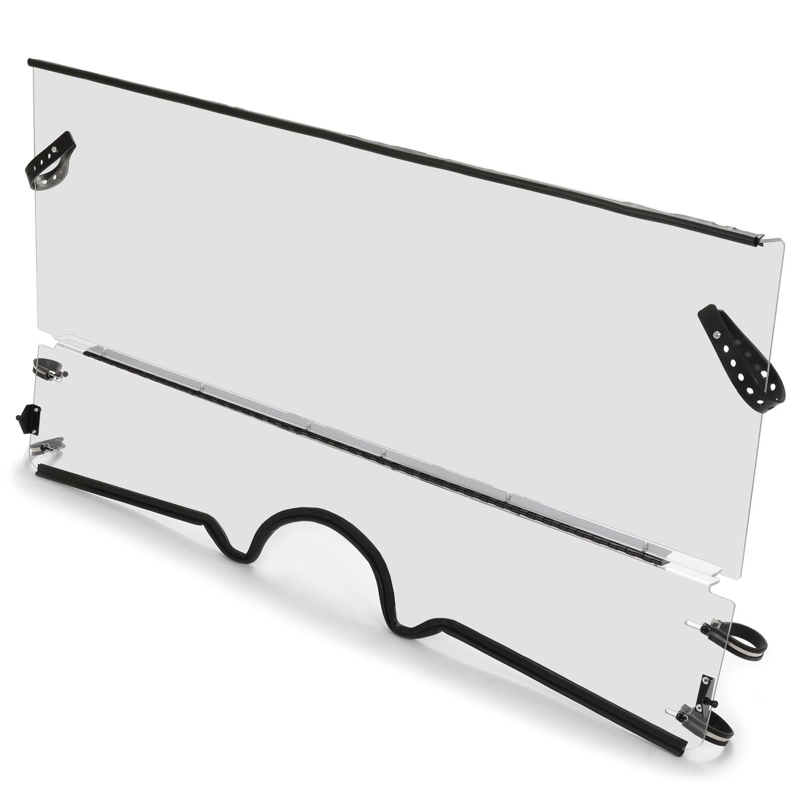 Top Roof & 1/4" Front Folding Windshield For 2004-2013 Yamaha Rhino 450 660 700