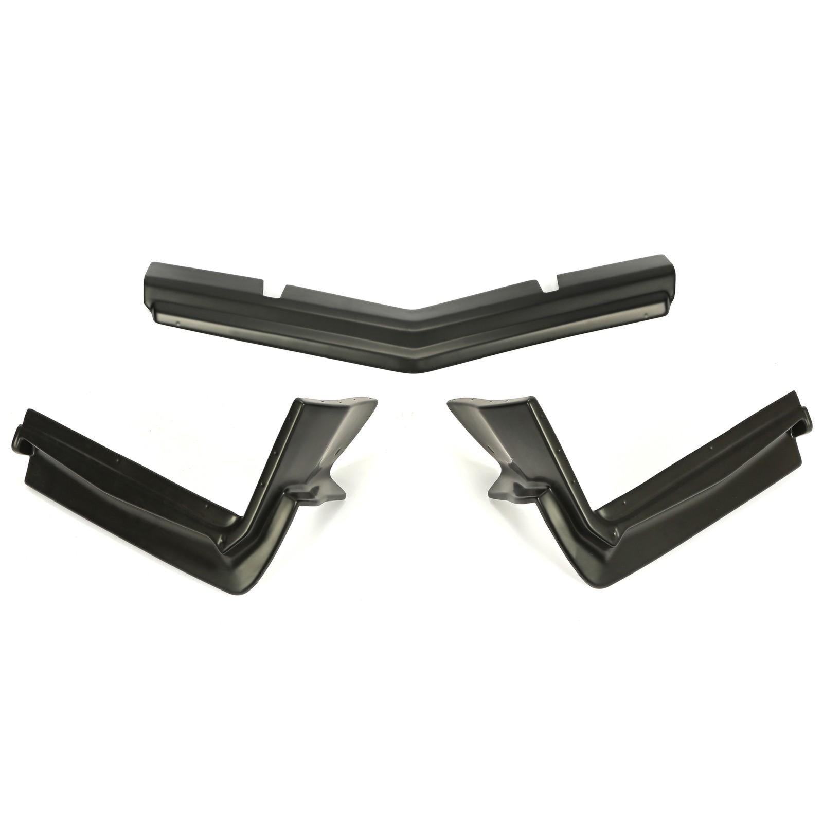 For 1979-1985 Buick Riviera Model Front Plastic Bumper Fillers (Set of 3 Pcs)